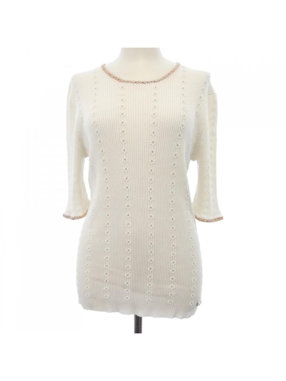 Chanel Knit Sweater White